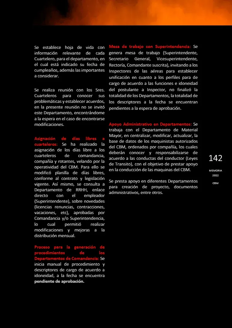 Página 142 de Memoria Anual 2022