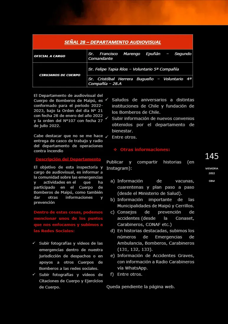 Página 145 de Memoria Anual 2022