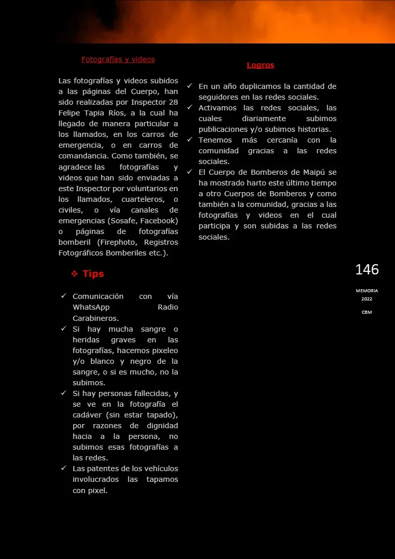 Página 146 de Memoria Anual 2022